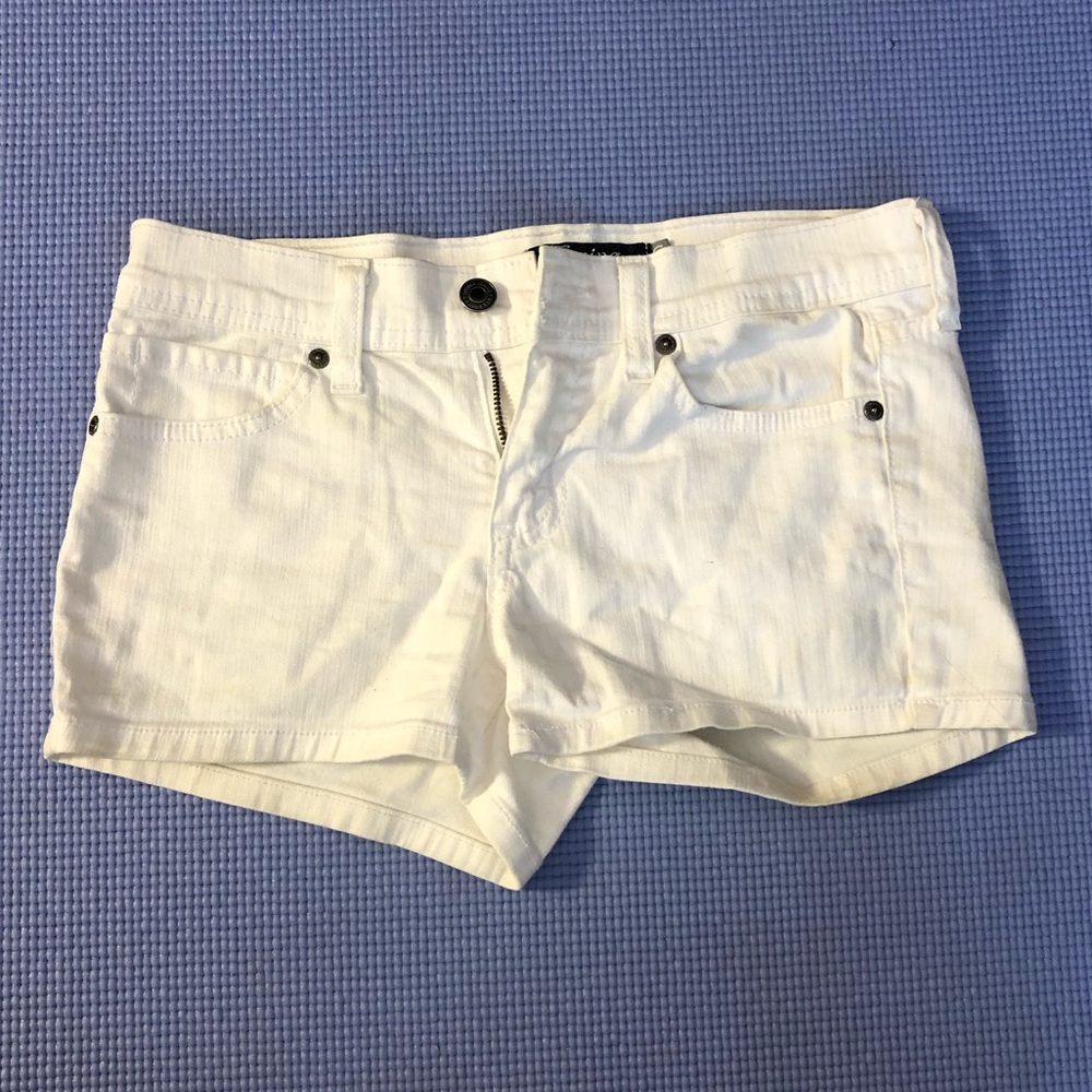 White denim shorts